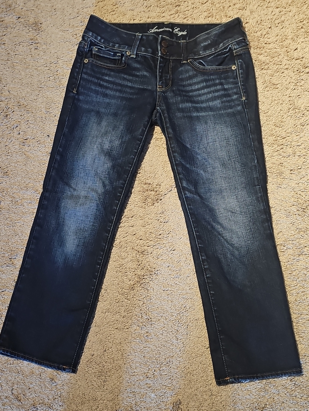 American Eagle Outfitters Dark Blue Fade Women's Jeans